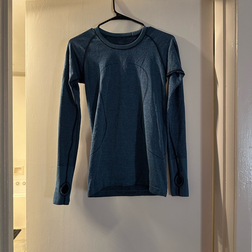 lululemon athletica Blue Long Sleeve Top